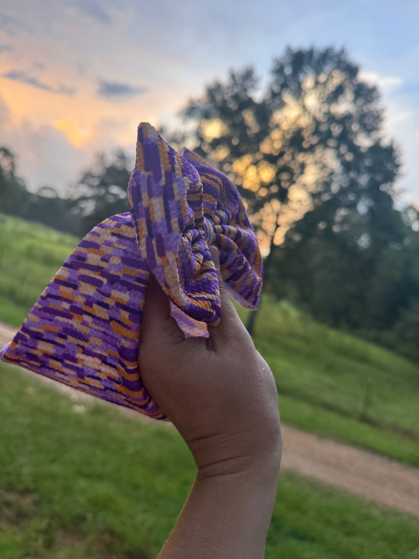 Purple & Gold Brushstroke
