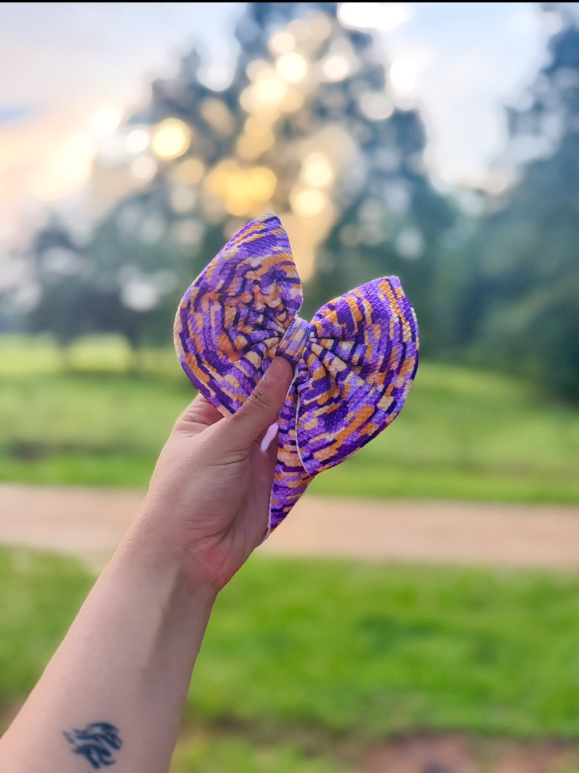 Purple & Gold Brushstroke